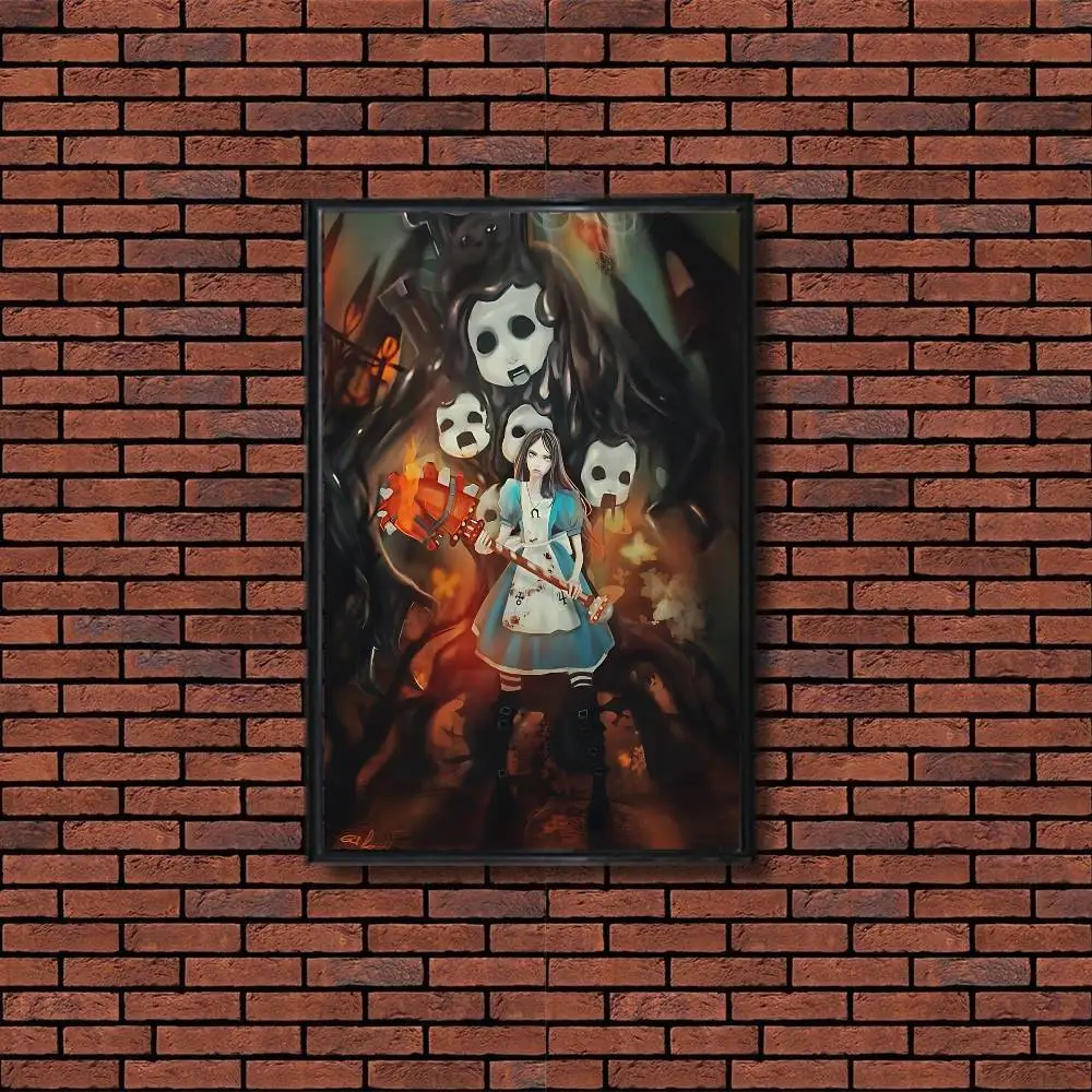 game A-Alice Madness Returns Poster Prints Wall Art Painting Picture Gift Living Room Bar Restaurant Dec Sticker Large