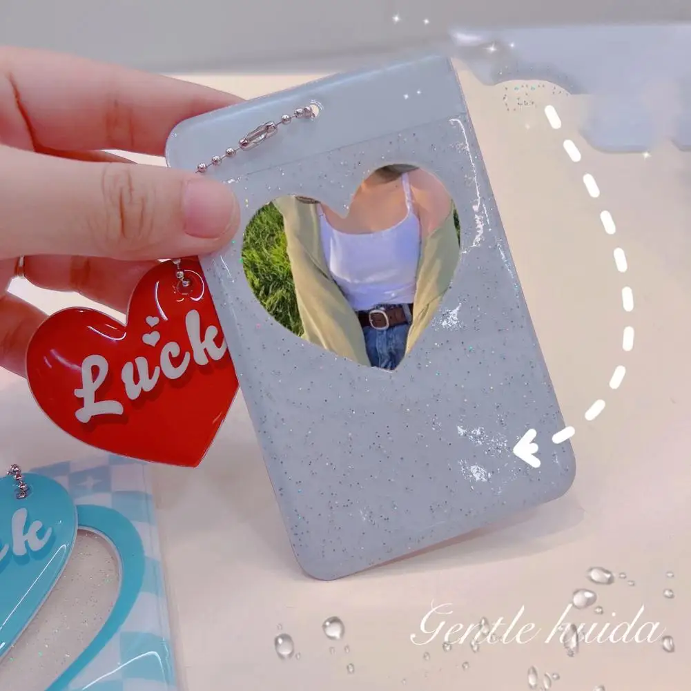 Card Case Good Multipurpose Portable Kids Card Sleeve Sequins Multipurpose Mini Photo Holder