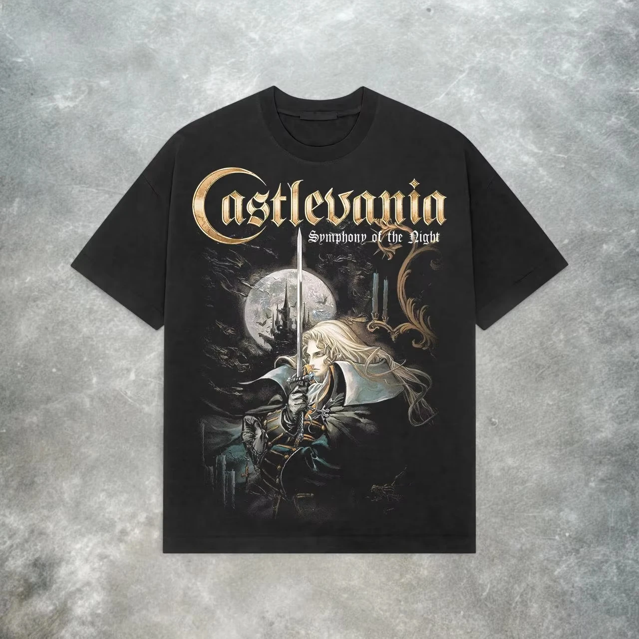 Castlevania Symphony of The Night Alucard T‑Shirt Vintage Oversized Men Gothic Retro Game Graphic Streetwear Short Sleeve Tee