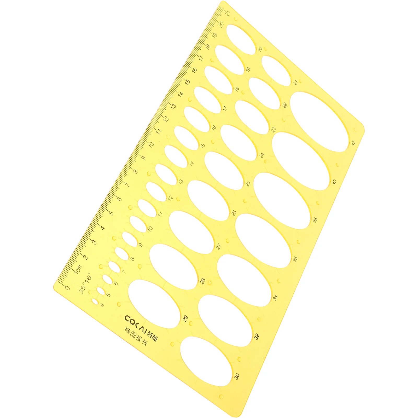 Ellipse Draft Rulers Plastic Drawings Templates Measuring Geometric Rulers for School Office (Orange)