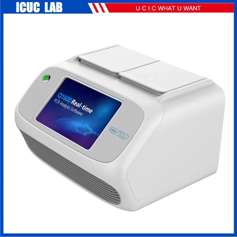 Q1600 Touch Screen 16*0.2ml 4channels Portable Fluorescence Quantitative Real Time PCR Thermal Cycler PCR Testing Test Machine