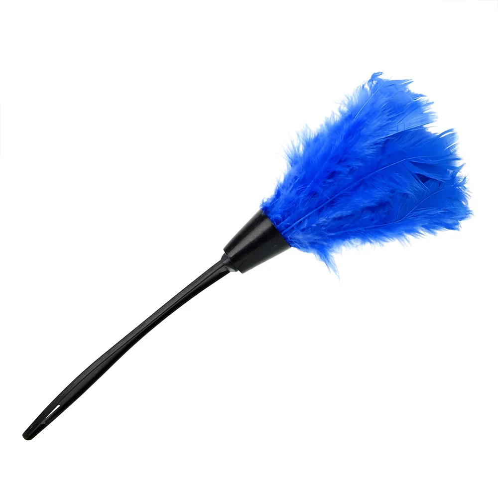 Household Home Cleaning Tools for Furniture Car Clean Long Handle Dust Brush Soft Turkey Feather Duster 4 Colors