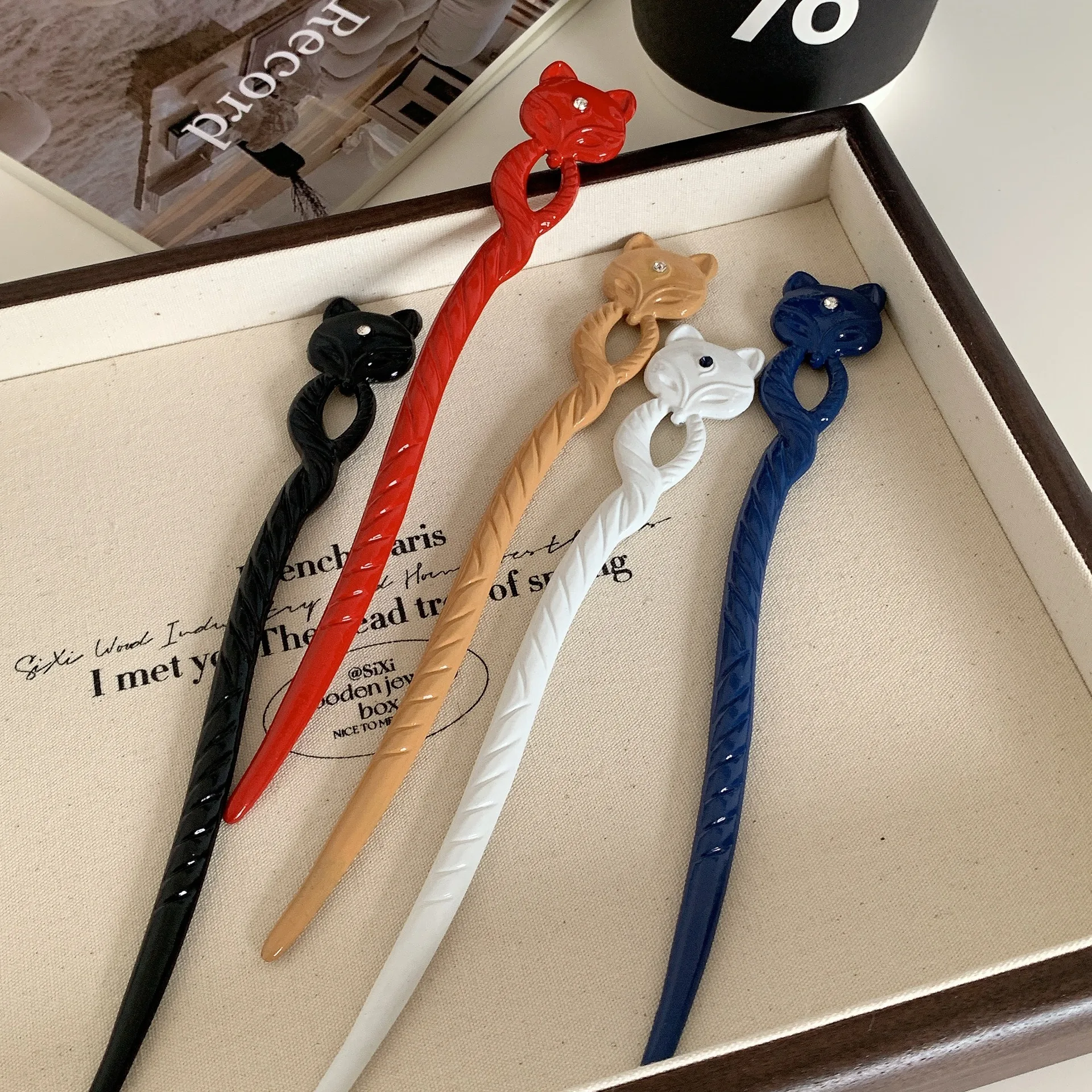 Neue chinesische Stil elegante Holz Haarstab Damen Haarspange einfache Haargabel Retro Mädchen Kopfbedeckung Haarschmuck Haarnadel