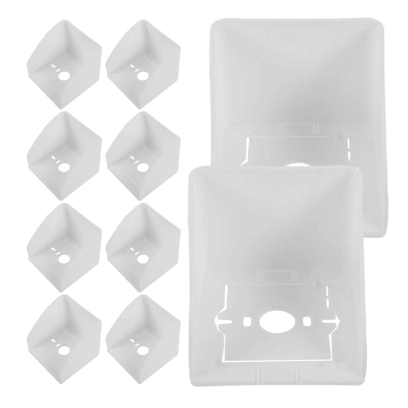 

10Pcs Outdoor Waterproof Socket Cover Durable Rainproof Protective Case for Home Kitchen Wall Socket Protector Box