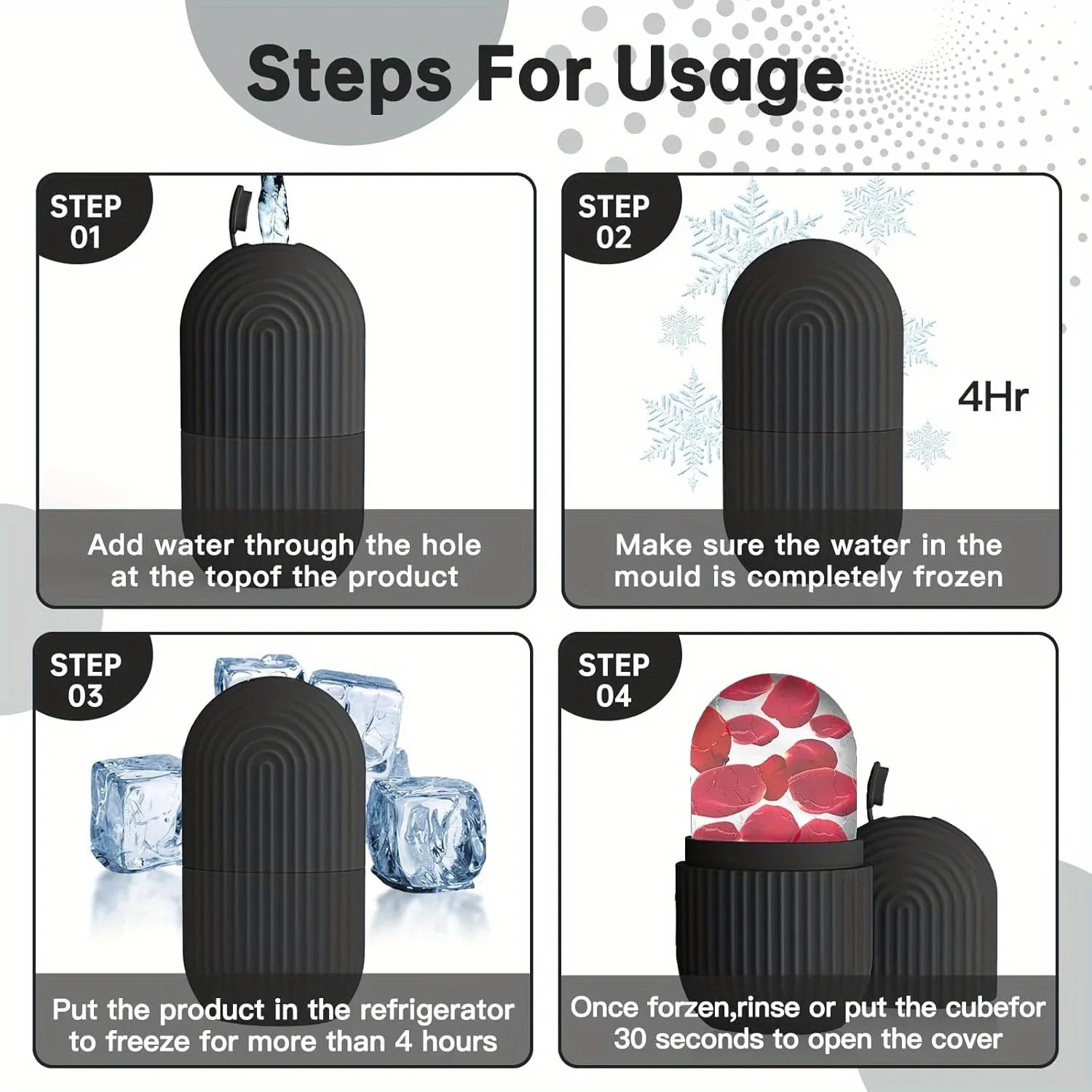 Silicone Ice Cube Trays Beauty Lifting Ice Ball Face Massager Contouring Eye Roller Facial Treatment Reduce Acne Skin Care Tool