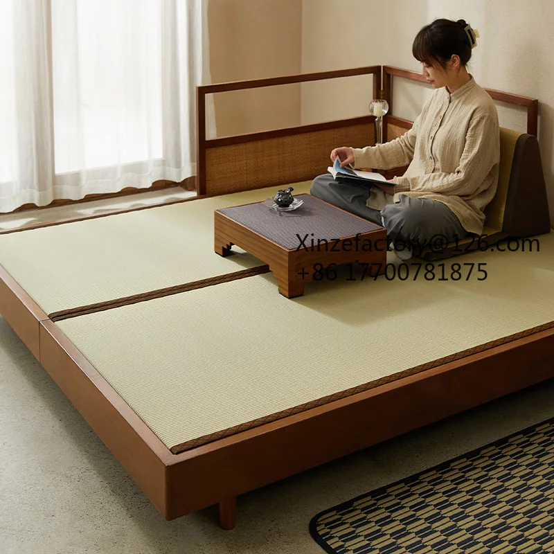 

Factory Direct 2026 Top Rated "Bed" Tatami Low Bed No Bedside Frame All Solid Wood Floor Pine Homestay
