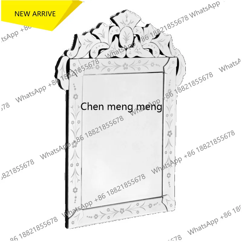 M178 European style neo-classical carved mirror, fireplace entrance decoration hanging mirror, bathroom dressing mirror