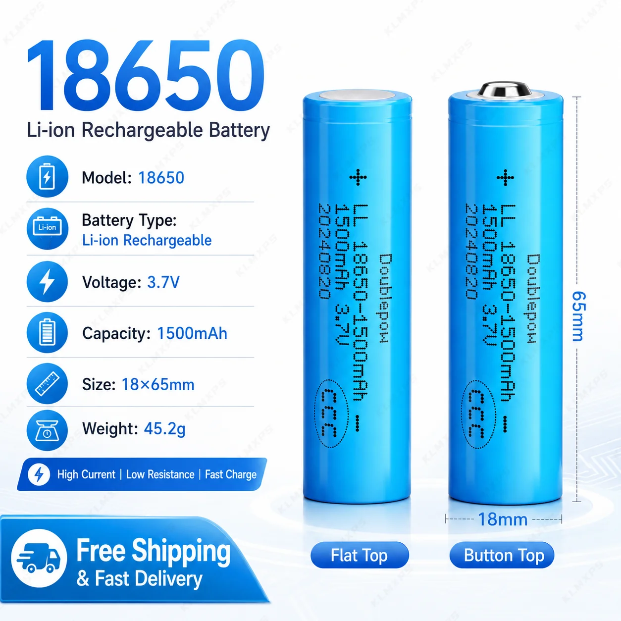 1500mAh 3,7V 18650 wiederaufla – Vape Battery 18650 Bewertung und Preis
