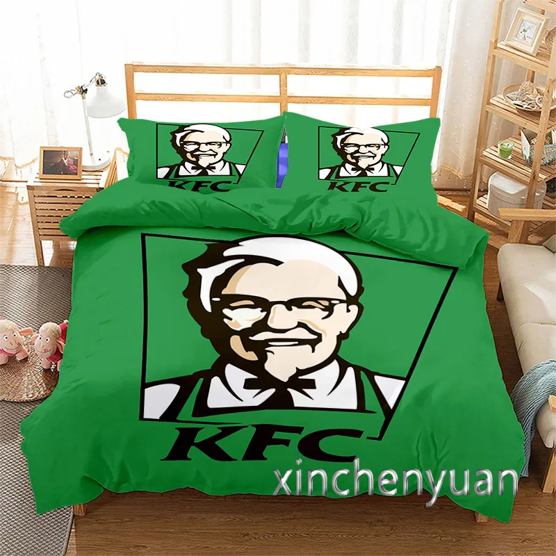 KFC 3D Printed Duvet Cover Set Twin Full Queen King Size Bedding Set Bed Linens Bedclothes for Young K90