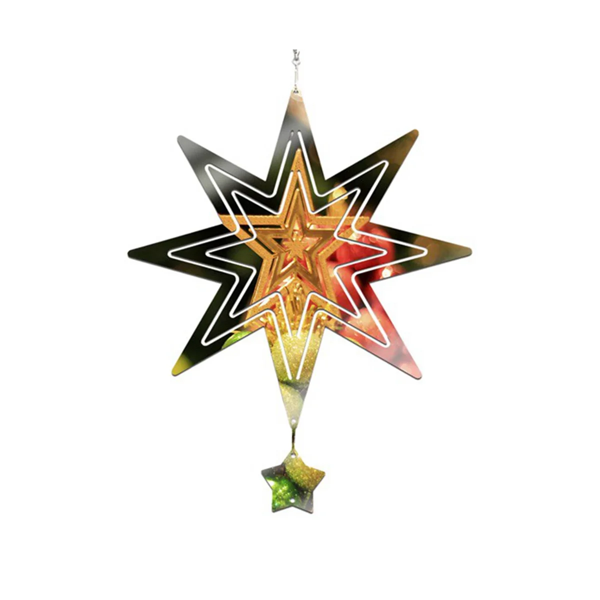 4 Pack 8 Inch Sublimation Wind Spinner Blanks 3D Aluminum Metal Wind Sculpture Kinetic Spinners for Yard and Garden image 5