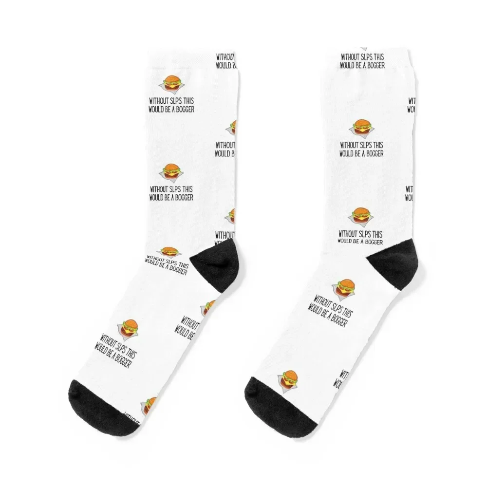 

funny speech therapist Socks hockey professional running Socks Men Women's