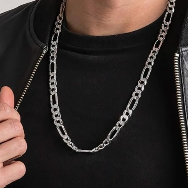 قلادة سلسلة فيجارو للجنسين، مادة معدنية متينة، طراز كلاسيكي، مثالية للحفلات اليومية، هدية للرجال والنساء، ديكور أنيق