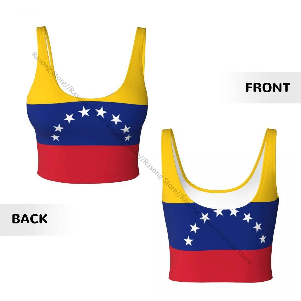 Women Sexy Sports Vest Venezuela Flag Female Streetwear Sport Lingerie Tee Crop Top