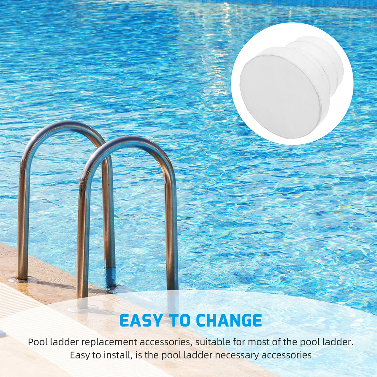 

Leak-Proof Pool Ladder Rubber Plug Reliable Safety Bumper Cap Replacement for Outdoor Swimming Pool Ladder Fittings Sturdy Use