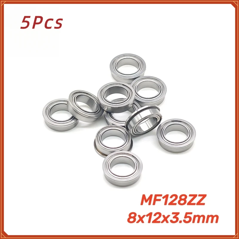 5Pcs Flange Ball Bearings F681x F682 MF63ZZ MF84ZZ MF106ZZ MF128ZZ F6000 F6700ZZ Mini Flanged Deep Groove Ball Bearings