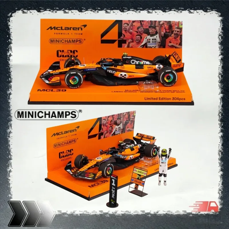 [In Stock] MINICHAMPS 1:43 McLaren MCL39 Lando Norris 2025 Monaco GP Resin Model Car with Driver Figure