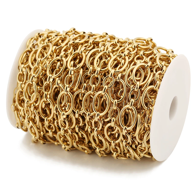 ห่วงโซ่สแตนเลสขนาดใหญ่รูปวงรีขนาดใหญ่1เมตรสายสร้อยแบบพังค์ขนาดใหญ่สร้อยคอแบบทำมืออุปกรณ์สำหรับทำเครื่องประดับ