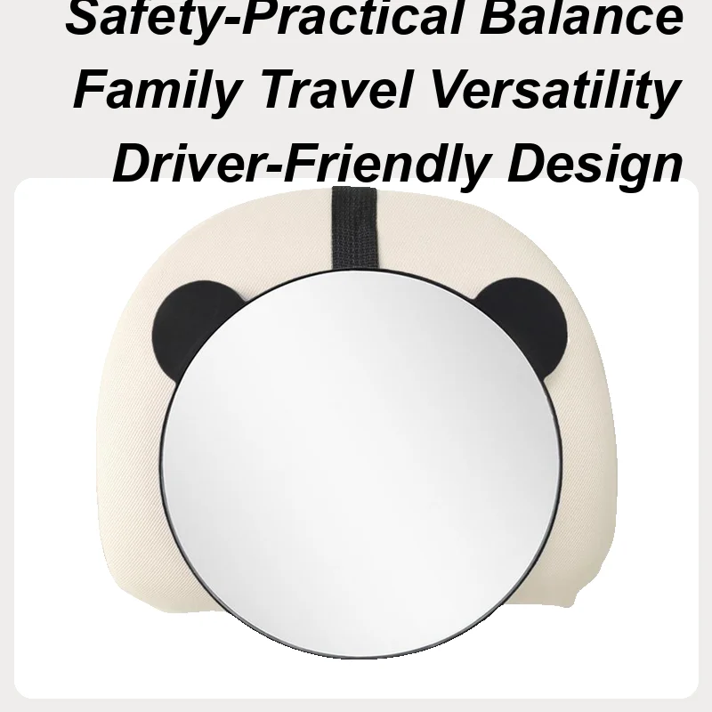 

Baby Car Mirror Car Seat Mirror for Baby Rear Facing Adjustable Bear Ears Rearview Monitor Clear Wide View Travel Accessories