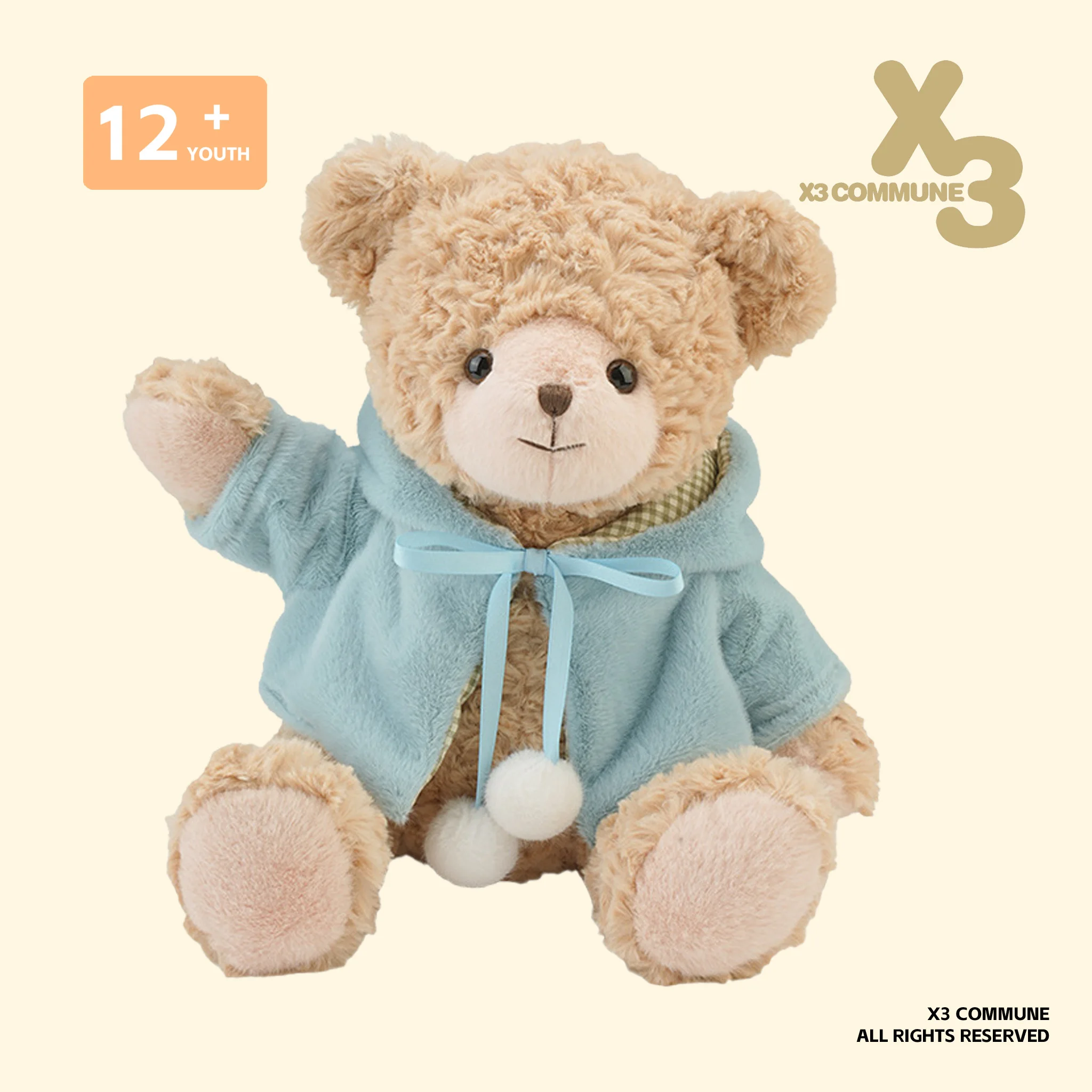 

Мягкая плюшевая игрушка Hable Bear Plu, подарок на день рождения для девочек, детское постельное белье Canion X3COMMUNE Pluie