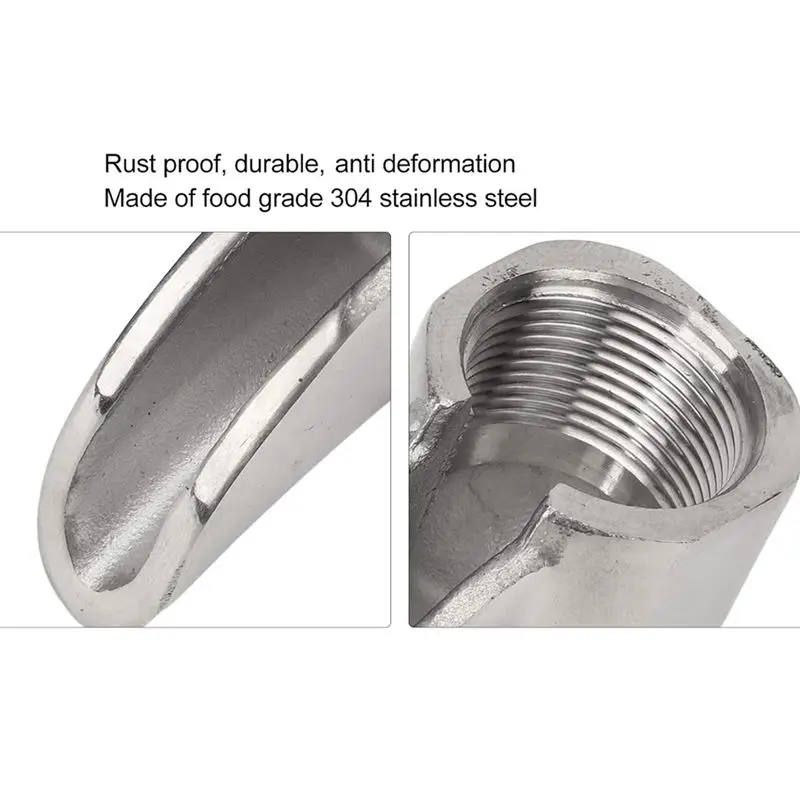 ABUN 2-Pack Portafilter Single Nozzle, Food Grade Stainless Steel, for Semi-Automatic Espresso Machines, Barista Coffee
