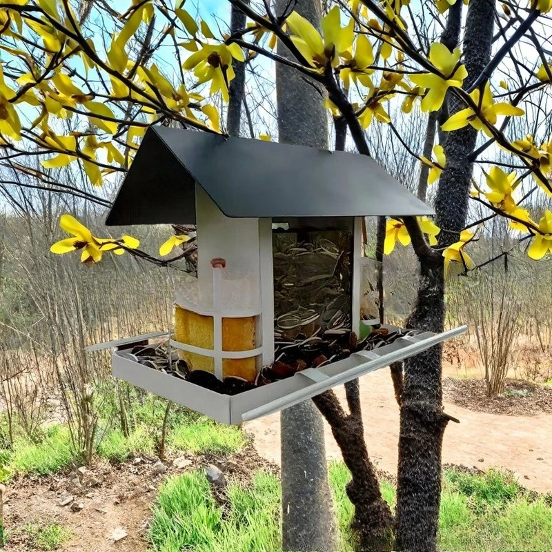 

Bird's Nest Iron House New Outdoor Garden Bird Feeder Decoration Outdoor Hanging Hummingbird House