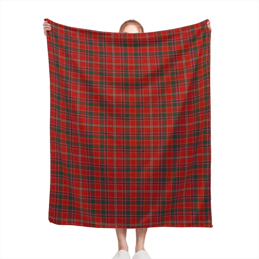 Clan Munro Tartan Blanket Flange Textile Decor Portable Super Soft Throw Blankets for Home Office Plush Thin Quilt