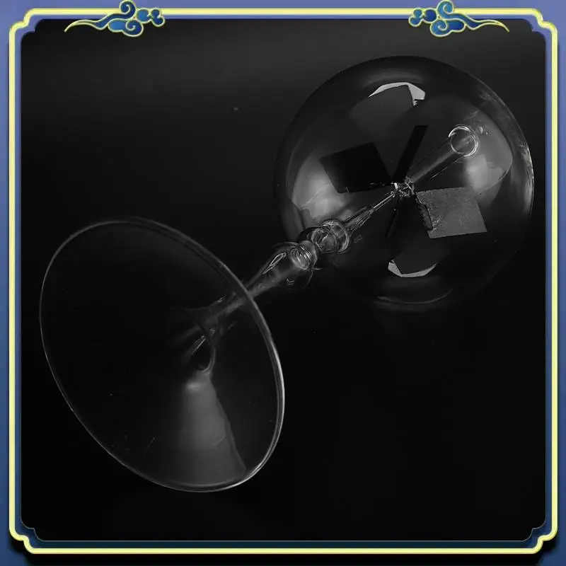 Portable 2Pcs 20.5Cm Glass Windmill Solar Powered Crookes Radiometer Light Mill/Educational Teaching Study Tool