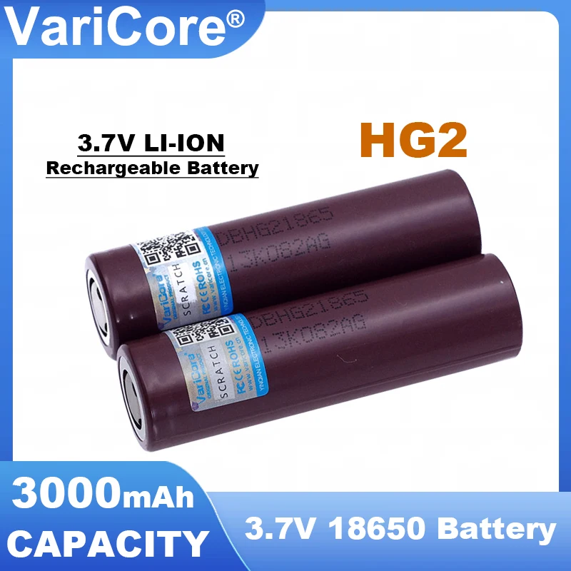 1-20 Chiếc Liitokala Mới 18650 Pin HG2 3000MAh 3.6V Lithium Xả Liên Tục 20A Chuyên Dụng Điện Tử Công Suất pin