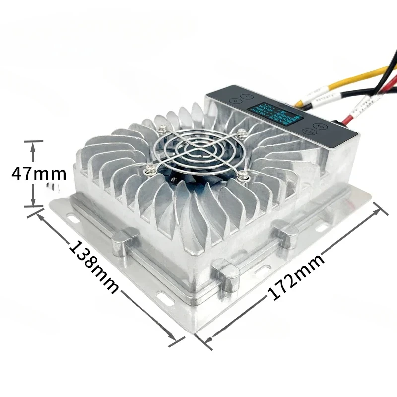 600W MPPT Solar Charge Controller 40A 10-30V Adjustable OLED Display Smart Fan Photovoltaic