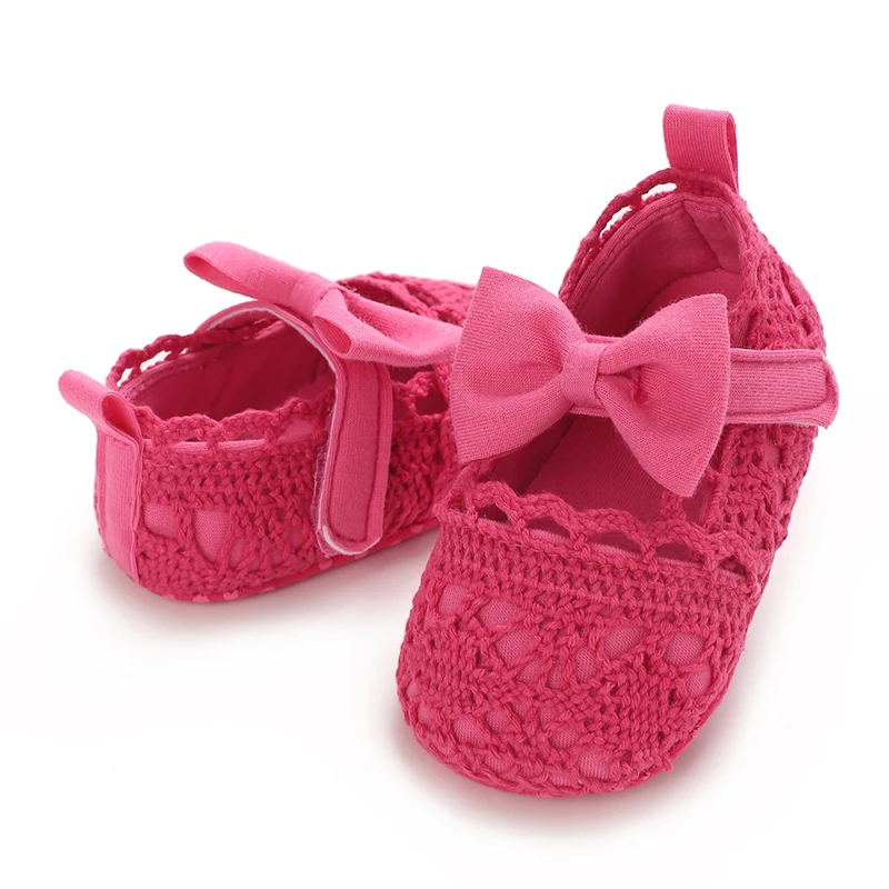 Spring/Summer Girls Anti Slip Baby Flat Shoes Solid Color Cute Newborn Indoor And Outdoor Shoes