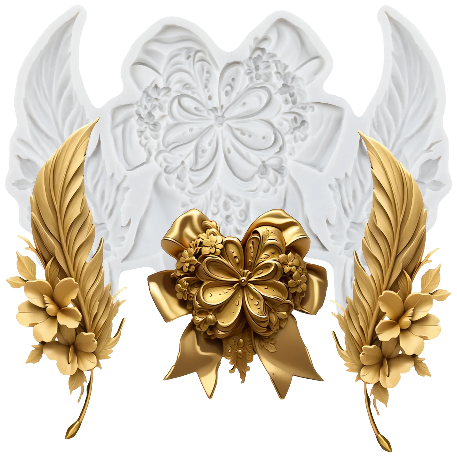 

Крылья ангела, силиконовые формы, бант, помадка, инструменты для украшения торта, кекс, топпер, конфеты, сахар, ремесло, жевательная паста, полимерная глина