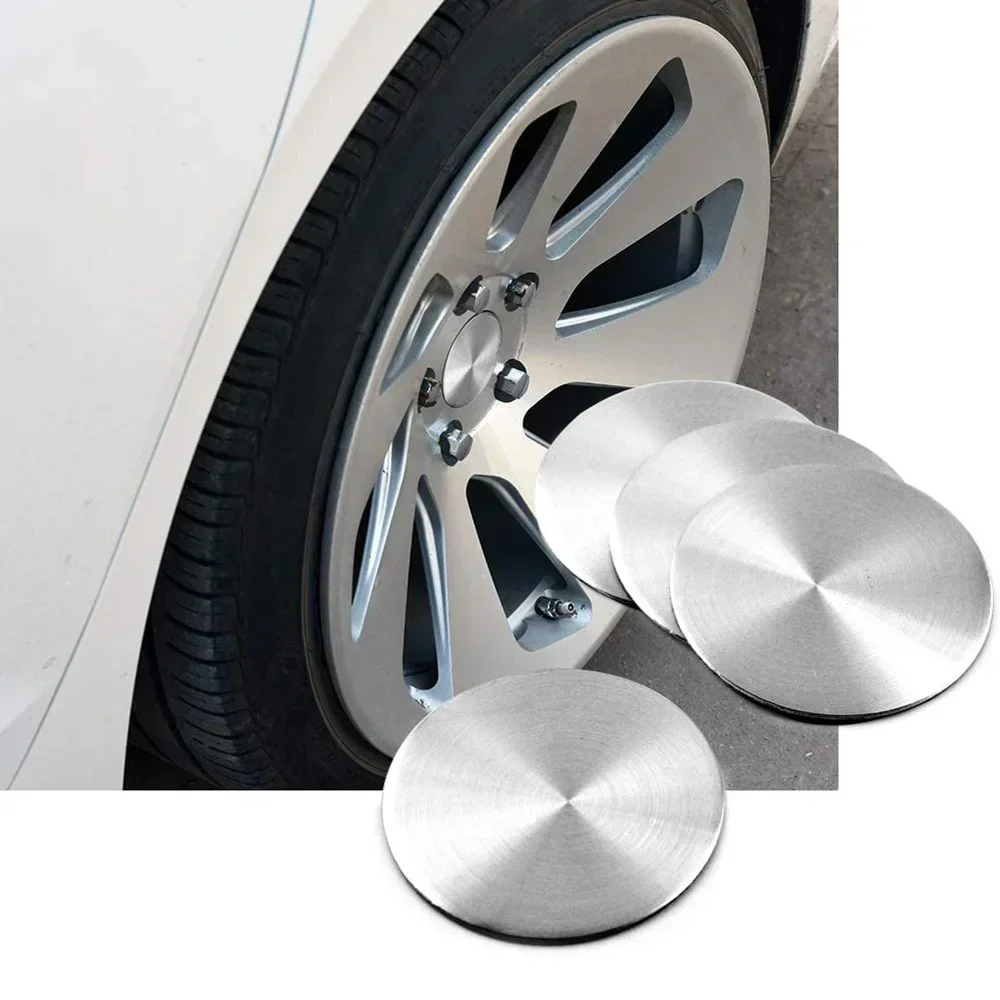 4 pz 45mm 50mm 56mm 60mm 65mm 70mm 75mm Auto di Colore Solido Senza Logo Emblema Adesivo Mozzo Ruota Auto Center Copertura Cap Badge Accessori