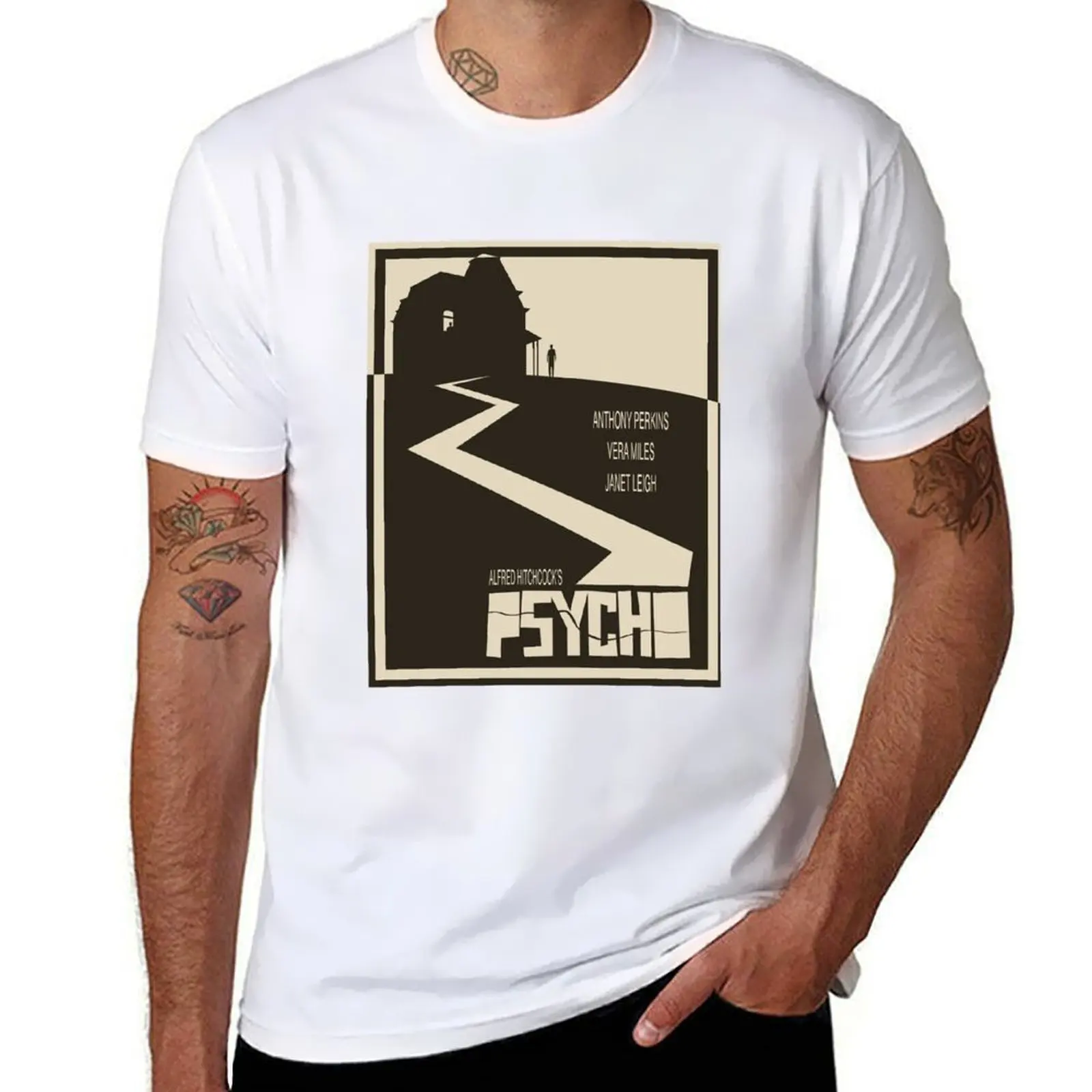 

Gifts Idea Alfred Hitchcock Psycho T-Shirt t shirt personalised cotton t shirt man T-Shirt