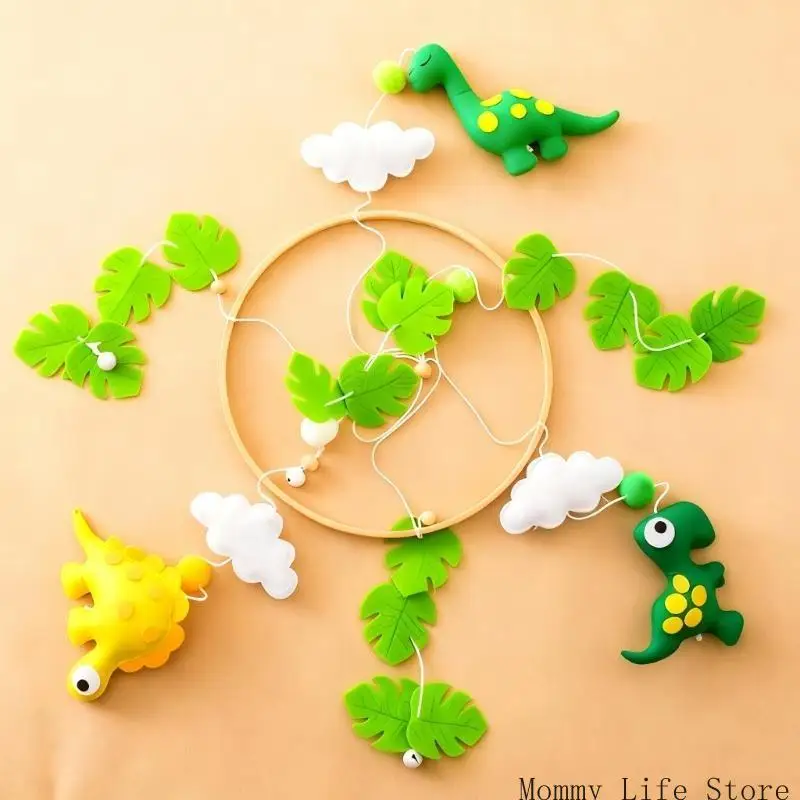 سرير جرس سرير دوار على شكل ديناصور، لعبة حسية دوارة مهدئة للأطفال #2