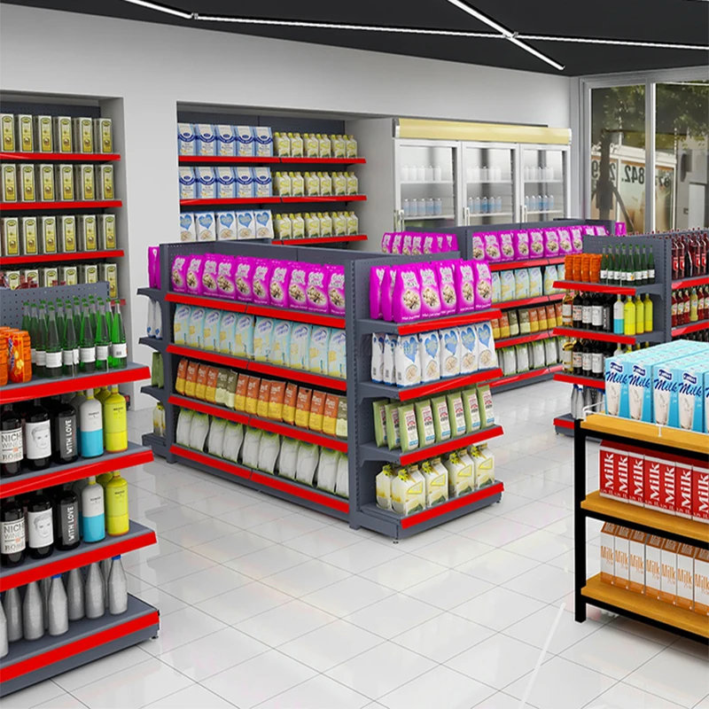 Label Rak Supermarket Hapus Rak Piramida Rak Mengambang