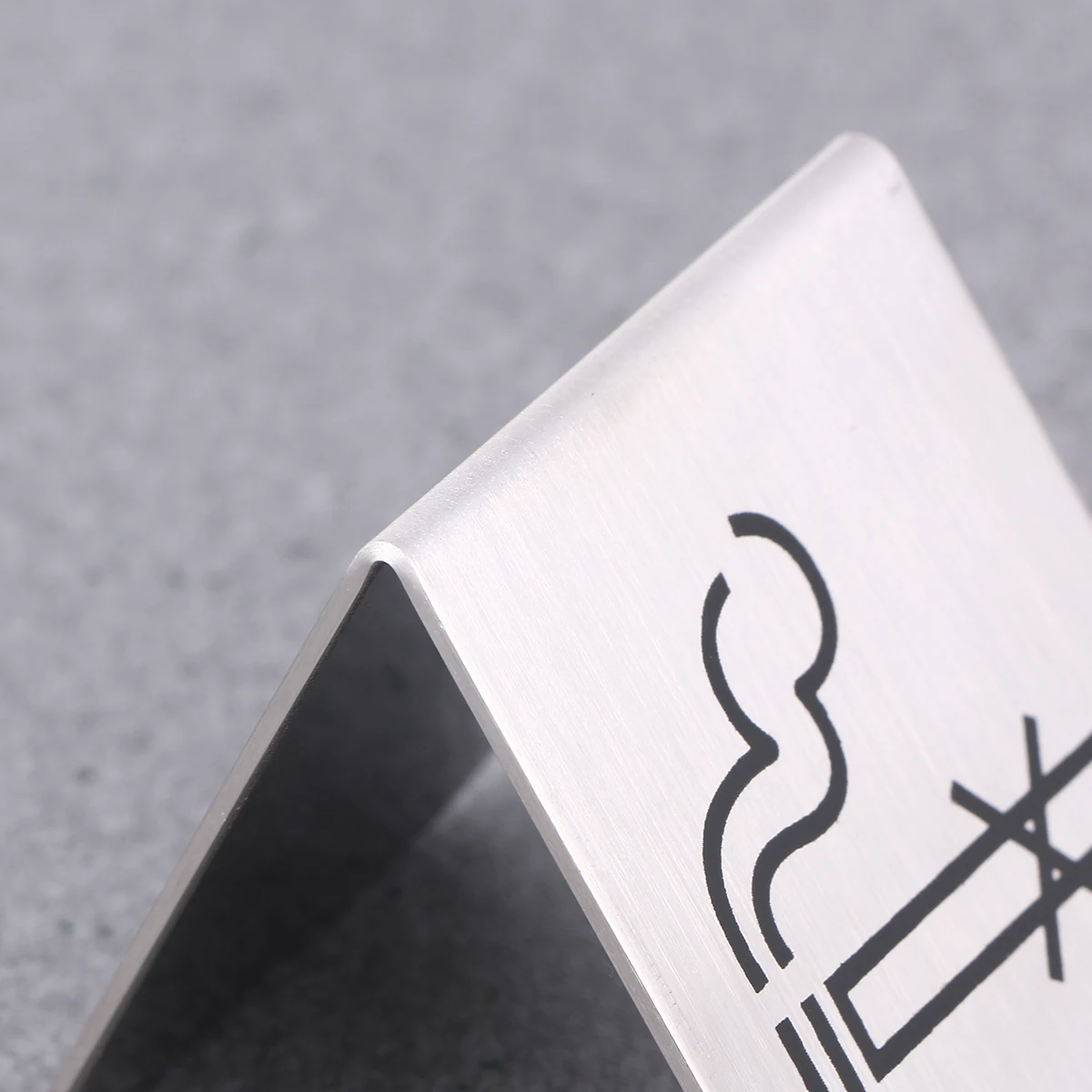 No Smoking Sign Practical Tents for Door Metal Home Office Signs Tabletop