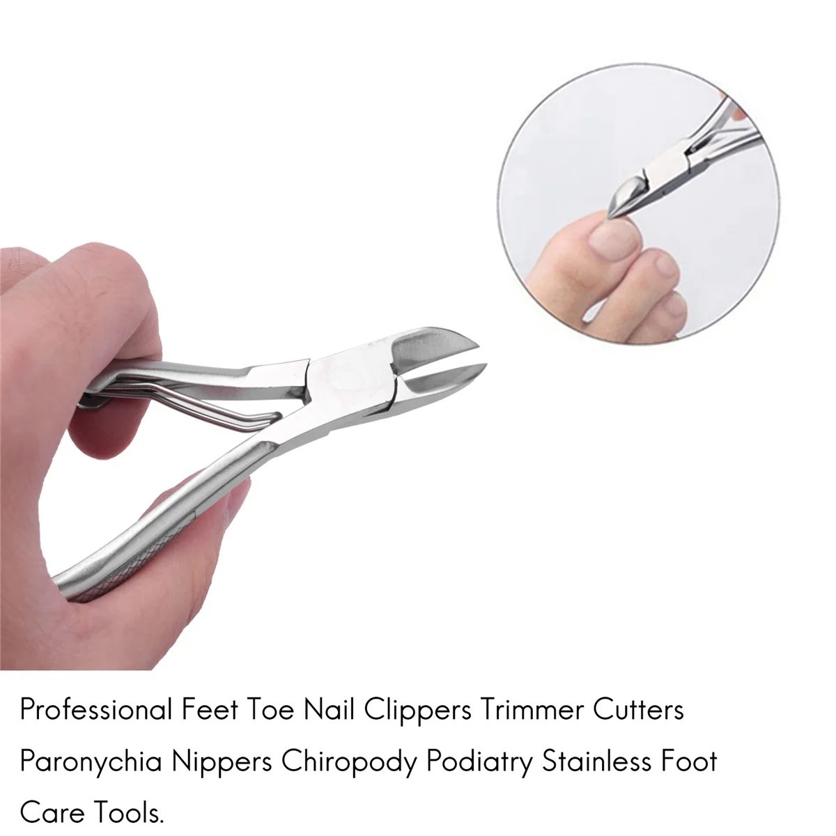 FZFZ 5X Professional ฟุตเล็บ Clippers เครื่องตัด Trimmer Paronychia Nippers Podiatry สแตนเลส Foot Care เครื่องมือ