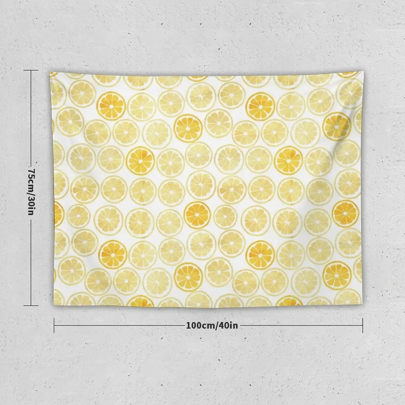 Yellow Watercolor Lemon Slices Pattern Tapestry Wall Coverings Home Decoration Carpet On The Wall Tapestry