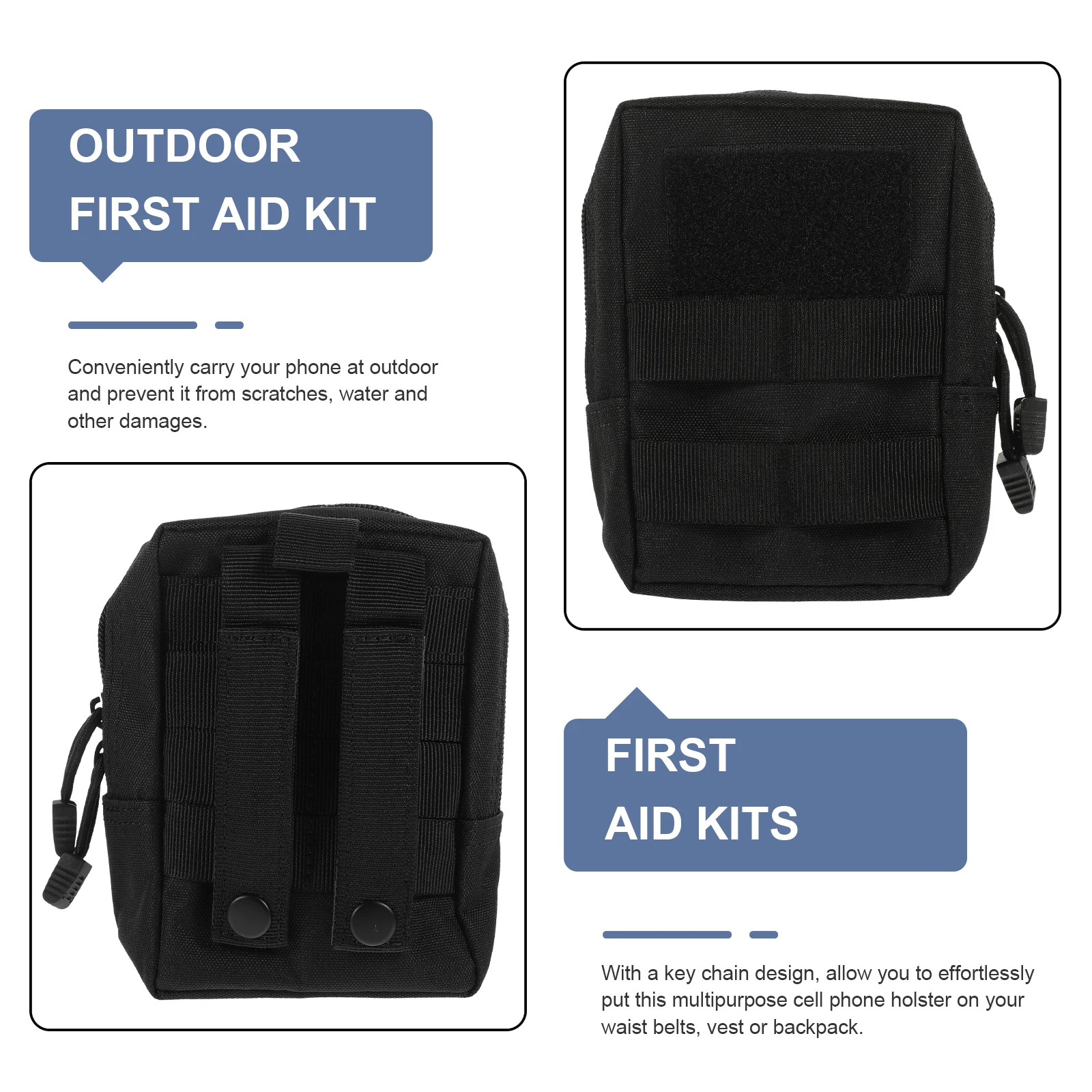 

Waterproof Outdoor Tool Kit Slim Waist Bag Small Belt Pouch Bagged Oxford Cloth Phone