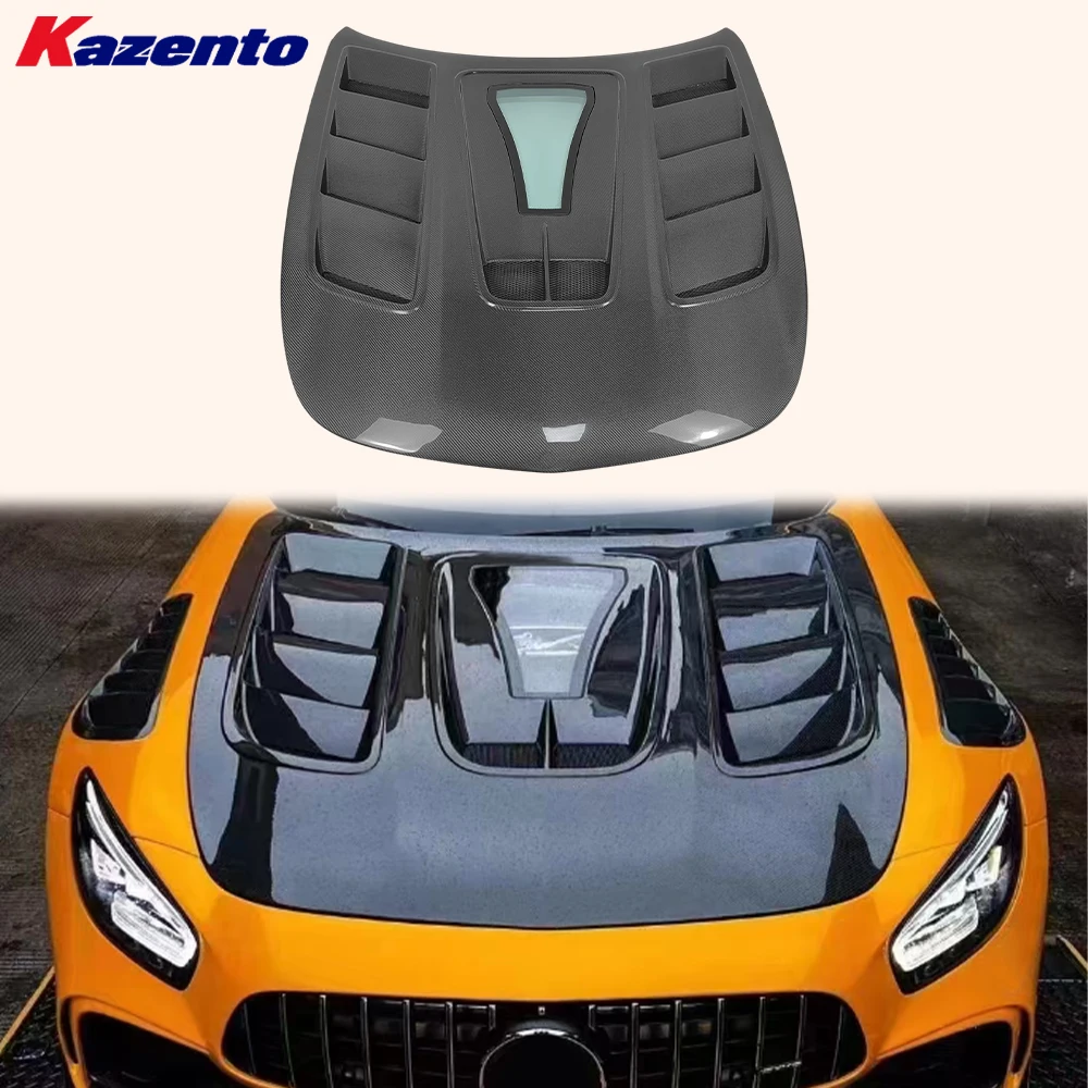 For Benz AMG GT GTC GTS GTR 17-21 Carbon Fiber V Style Vented Clear Hood Bonnet ( Ocean freight is favorable, welcome to inqury)