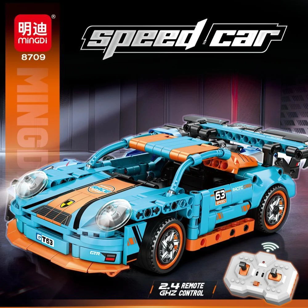 Blocs de construction de voiture de Sport technique, célèbre course, modèle de voiture télécommandée, briques, jouet éducatif, cadeau d'anniversaire pour garçon et enfant