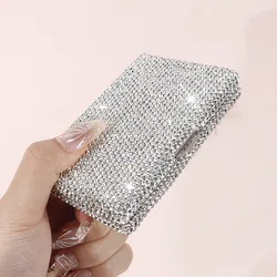 High Appearance Level Stainless Steel Card Holder Artificial Diamond Ultra-Thin and Compact Bank Card Holder