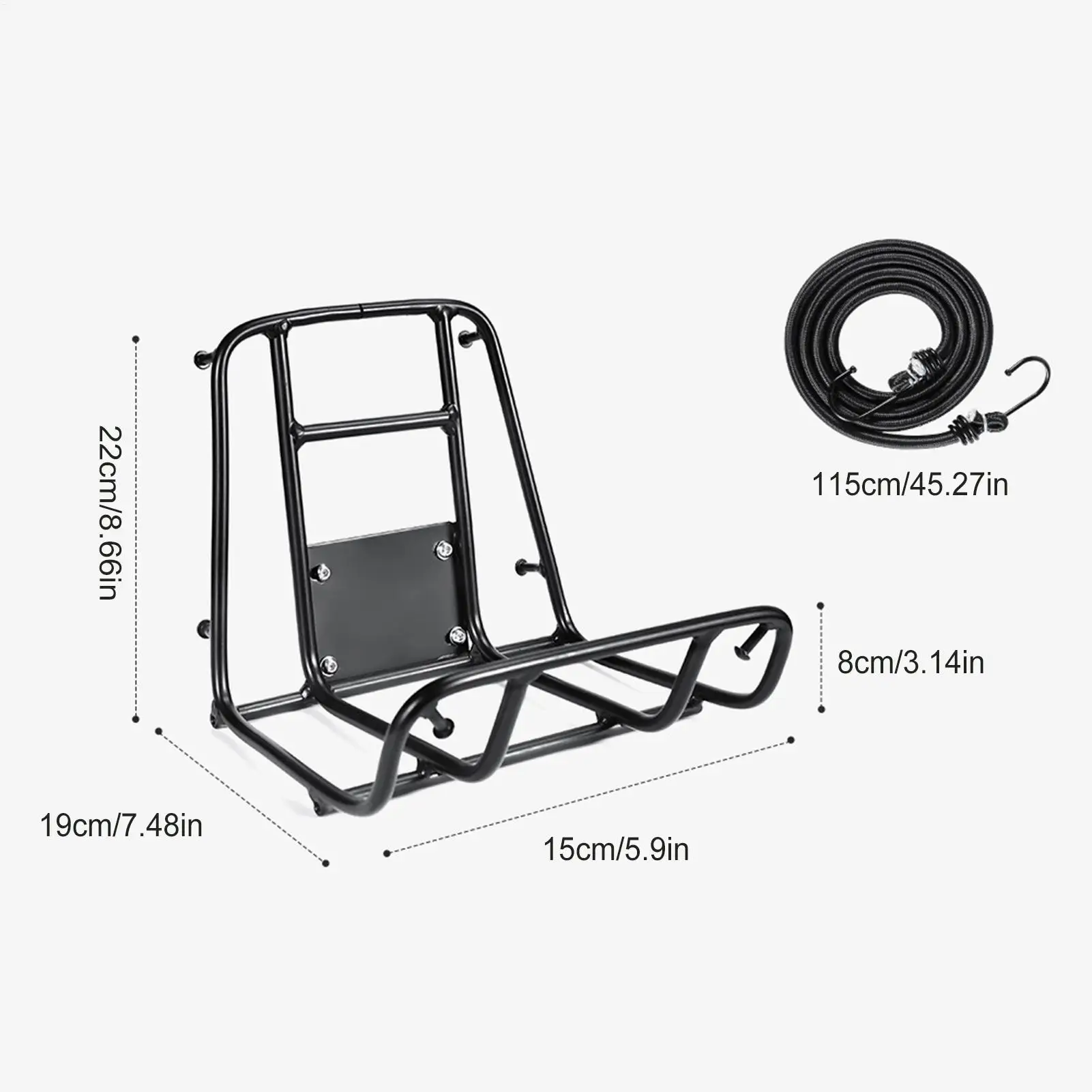 Bicycle Front Rack 10kg Capacity Foldable Bicycle Carrier Large Capacity Bike Rack For Hiking Outdoor Camping Daily Commuting