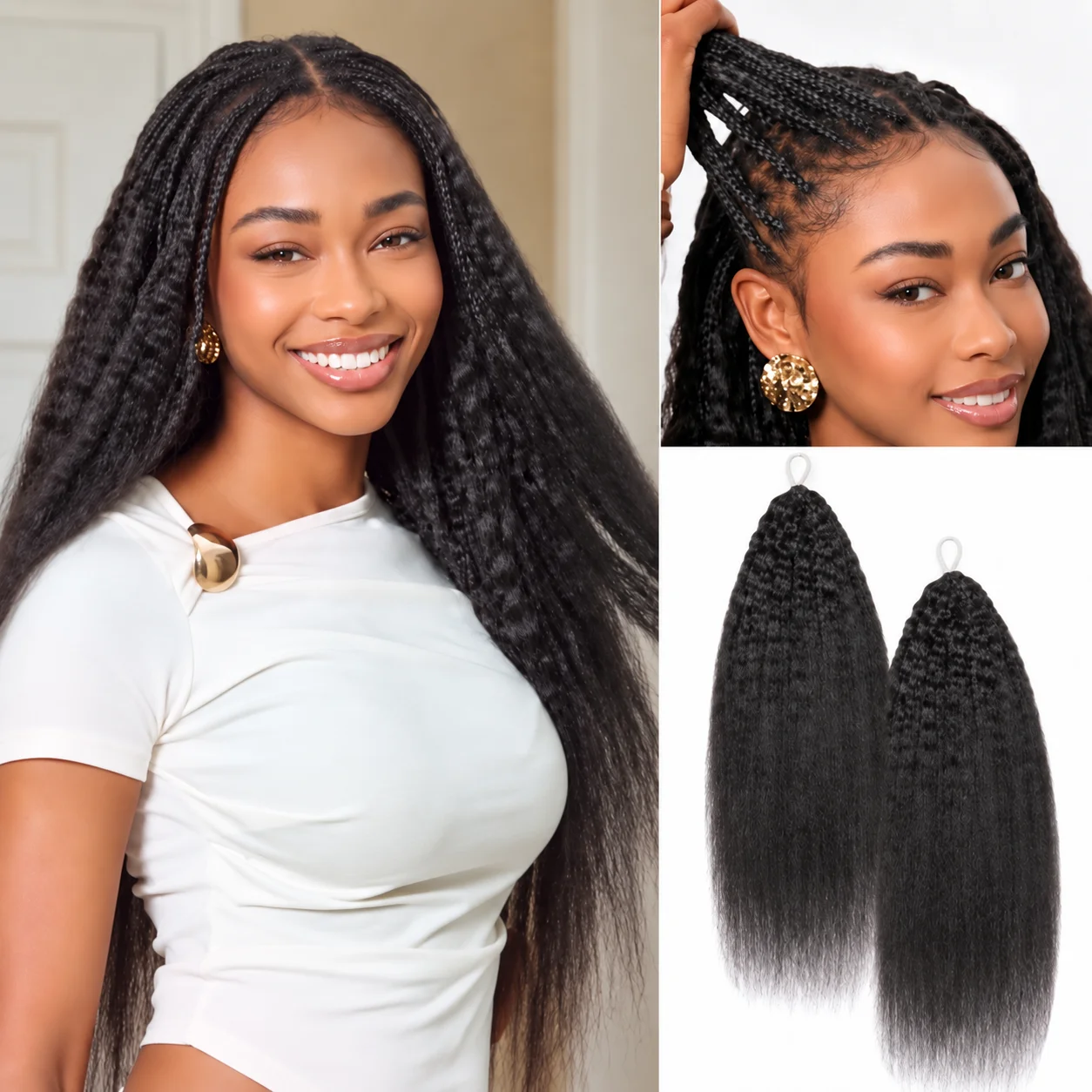 Human Hair Wigs - Włosy naturalne do przedłużania metodą crochet,