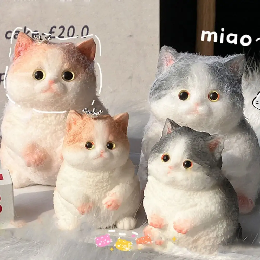 Slow Rebound Big Cat Doll Squeeze Toy Animal Colorful Simulation Cat Squeeze Toys Mini Cartoon Cat Fidget Toy Office