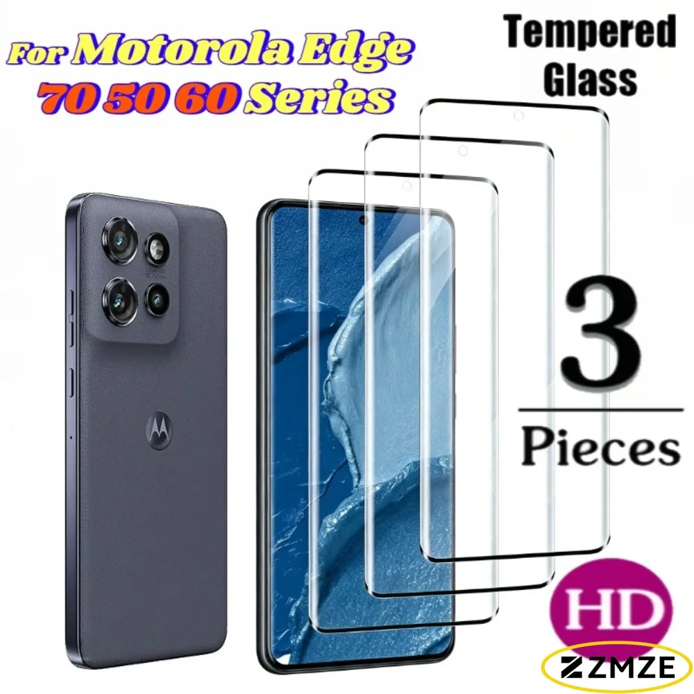 3 Pieces For Motorola Edge 70 Fusion+ 70 50 Ultra 60 Stylus 60S 70 60 50 Fusion Tempered Glass Film Ultra Clear Screen Protector