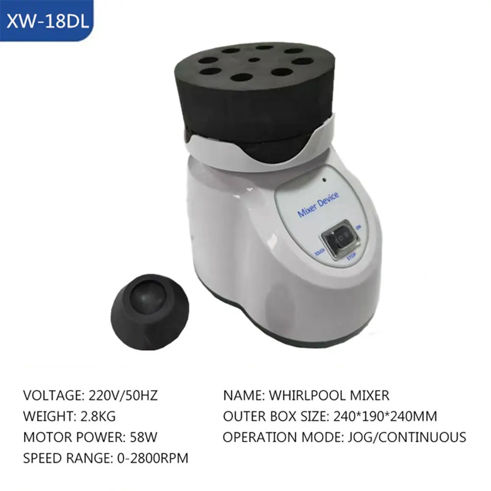 Laboratory Test tube shaker mixer 220V 58W small vortex oscillator Mixer mixer XW-18D 0-2800rpm