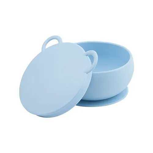Oioi Mit Silikon Deckel Schüssel-Blau