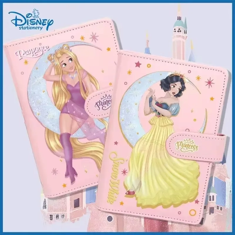 Disney Princess Surrounding Co Branded Student Diary Loose Leaf A6 Pu Leather Budget Binder Notebook Gift Stationery Wholesale