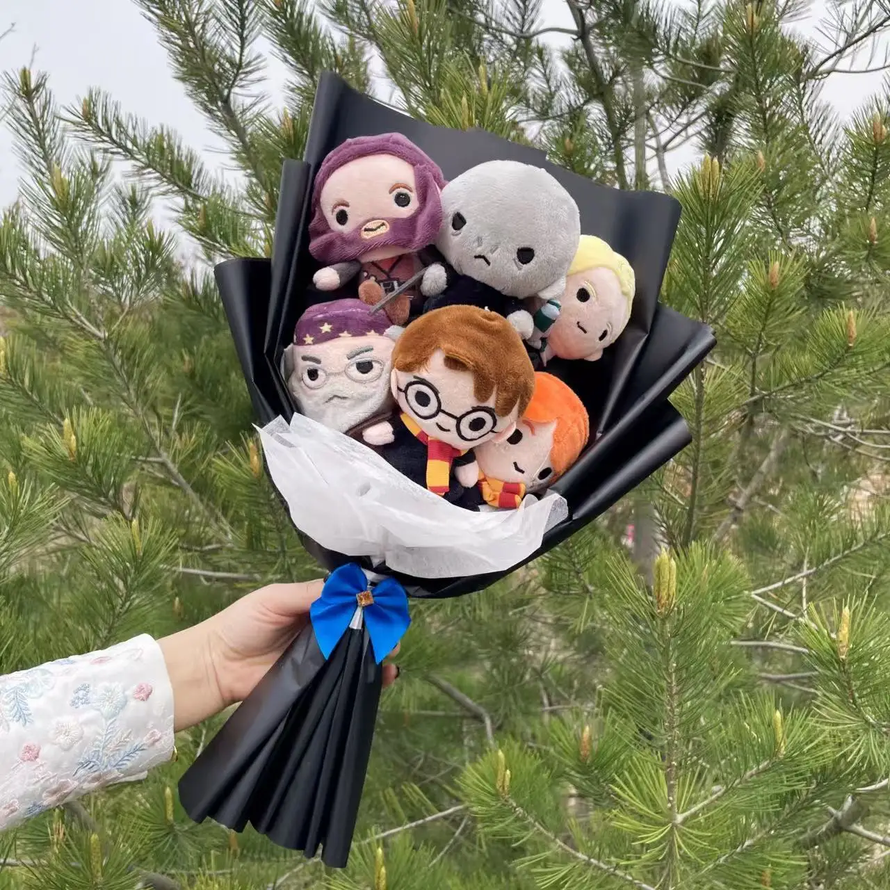 Anime Figures Harry Potter Stuffed Dolls Creative Handmade Bouquet Valentine Graduation Birthday Gifts For Kids
